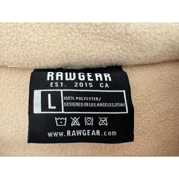 Raw Gear Mens Size L Bradley Martyn Sand Full Zip Fleece Mock Neck Jacket NWT - Picture 4 of 12